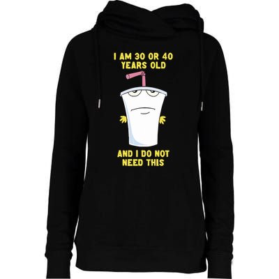 30 Or 40 (Remix) Womens Funnel Neck Pullover Hood