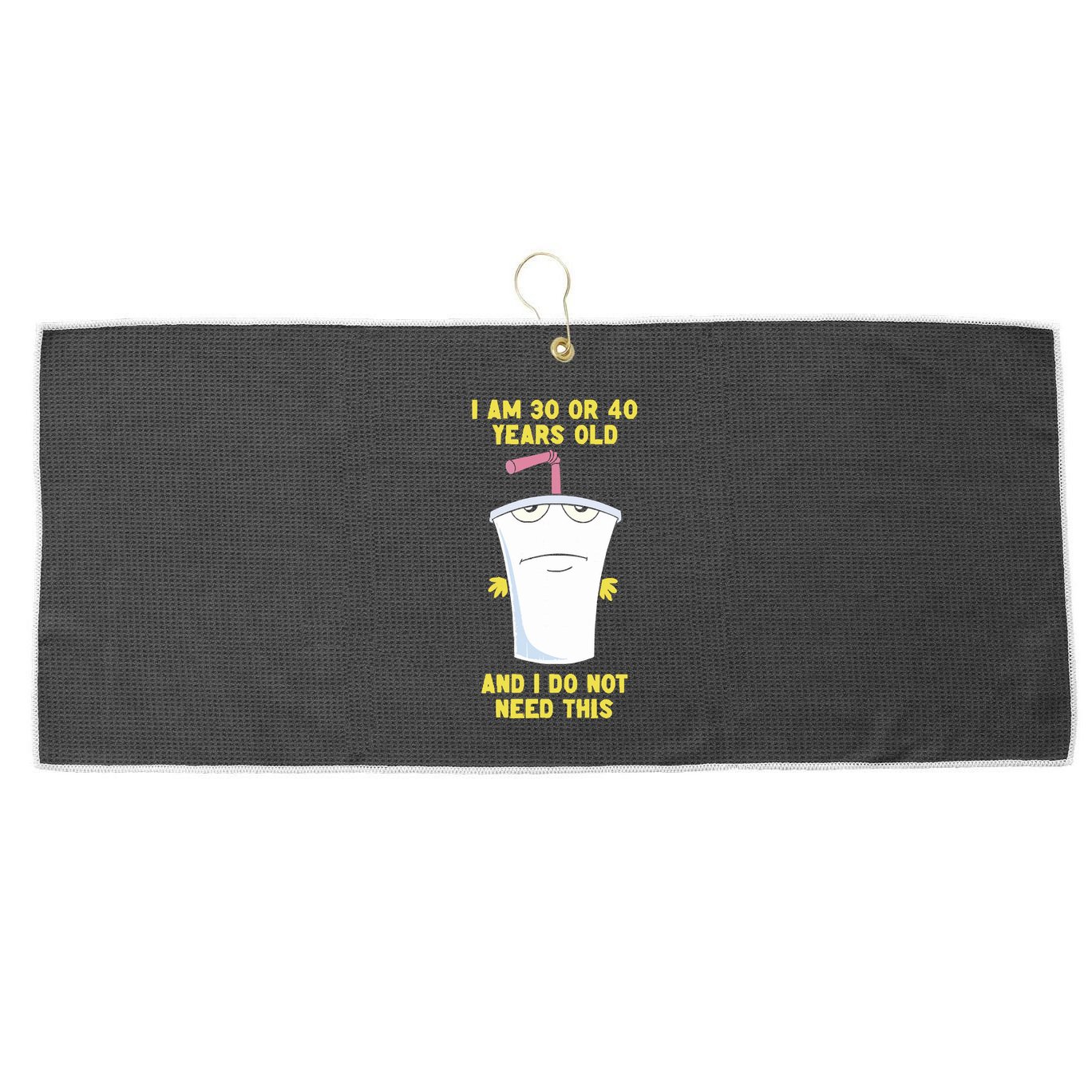 30 Or 40 (Remix) Large Microfiber Waffle Golf Towel