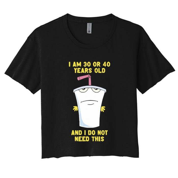 30 Or 40 (Remix) Women's Crop Top Tee