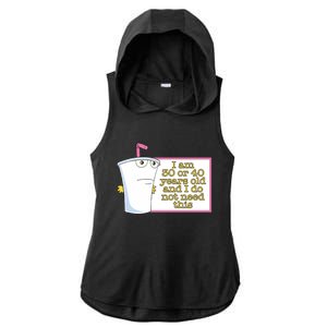 30 Or 40 Ladies PosiCharge Tri-Blend Wicking Draft Hoodie Tank