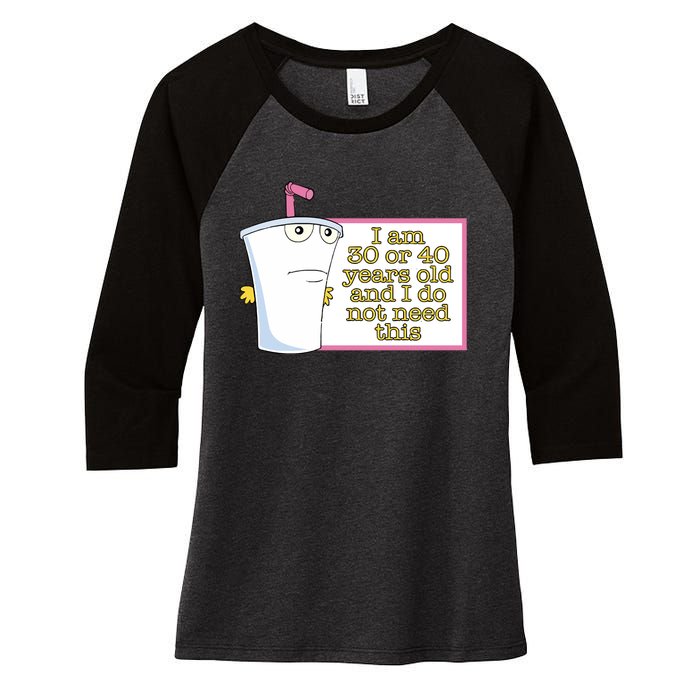 30 Or 40 Women's Tri-Blend 3/4-Sleeve Raglan Shirt