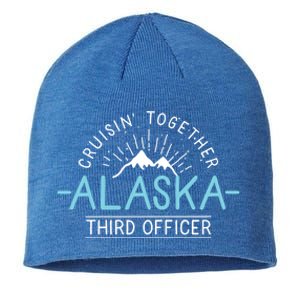 3Rd Officer Matching Family Friends And Group Alaska Cruise Gift Sustainable Beanie