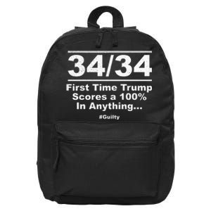 34 Out Of 34 First Time Trump Scores 100 Ny Trial Guilty 16 in Basic Backpack