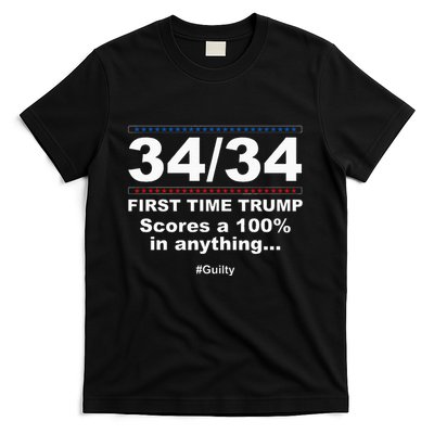 34 Out Of 34 First Time Trump Scores 100 Ny Trial Guilty T-Shirt