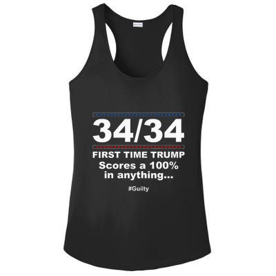 34 Out Of 34 First Time Trump Scores 100 Ny Trial Guilty Ladies PosiCharge Competitor Racerback Tank