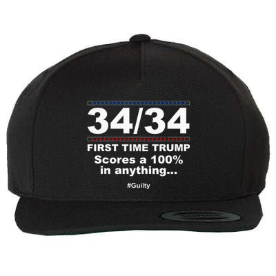 34 Out Of 34 First Time Trump Scores 100 Ny Trial Guilty Wool Snapback Cap