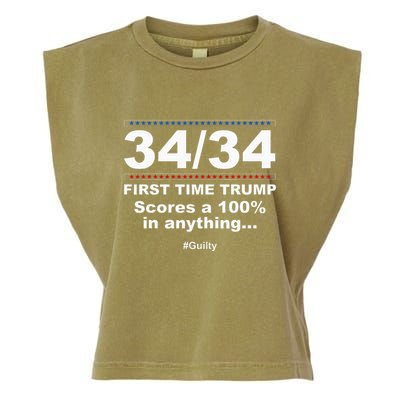 34 Out Of 34 First Time Trump Scores 100 Ny Trial Guilty Garment-Dyed Women's Muscle Tee