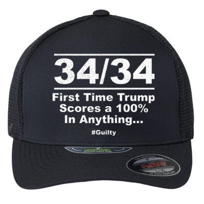 34 Out Of 34 First Time Trump Scores 100 Ny Trial Guilty Flexfit Unipanel Trucker Cap