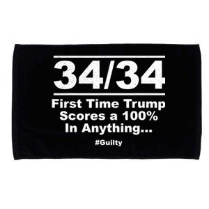 34 Out Of 34 First Time Trump Scores 100% Ny Trial Guilty Microfiber Hand Towel