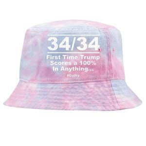 34 Out Of 34 First Time Trump Scores 100 Ny Trial Guilty Tie-Dyed Bucket Hat