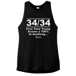 34 Out Of 34 First Time Trump Scores 100 Ny Trial Guilty Ladies PosiCharge Tri-Blend Wicking Tank