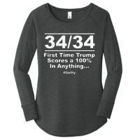 34 Out Of 34 First Time Trump Scores 100 Ny Trial Guilty Women's Perfect Tri Tunic Long Sleeve Shirt