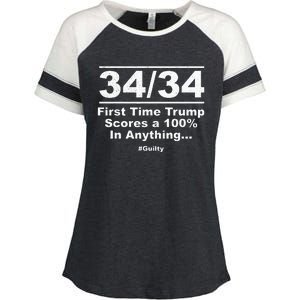 34 Out Of 34 First Time Trump Scores 100 Ny Trial Guilty Enza Ladies Jersey Colorblock Tee