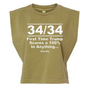 34 Out Of 34 First Time Trump Scores 100 Ny Trial Guilty Garment-Dyed Women's Muscle Tee