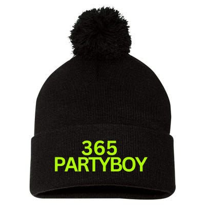 365 Party Boy Pom Pom 12in Knit Beanie