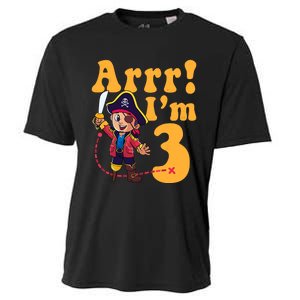 3rd Pirate Birthday Party Arrr IM 3 Three Years Old Cooling Performance Crew T-Shirt