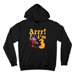 3rd Pirate Birthday Party Arrr IM 3 Three Years Old Hoodie