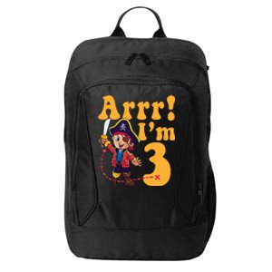 3rd Pirate Birthday Party Arrr IM 3 Three Years Old City Backpack