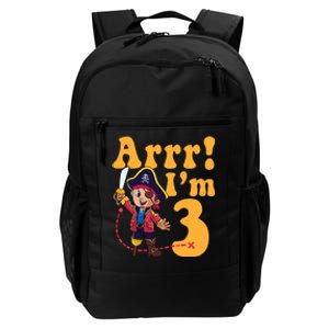 3rd Pirate Birthday Party Arrr IM 3 Three Years Old Daily Commute Backpack