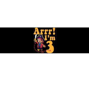 3rd Pirate Birthday Party Arrr IM 3 Three Years Old Bumper Sticker