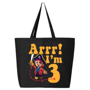 3rd Pirate Birthday Party Arrr IM 3 Three Years Old 25L Jumbo Tote