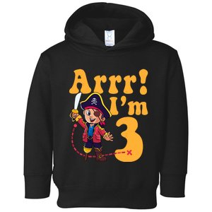 3rd Pirate Birthday Party Arrr IM 3 Three Years Old Toddler Hoodie