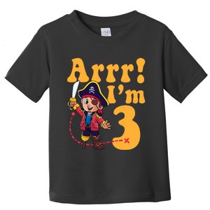 3rd Pirate Birthday Party Arrr IM 3 Three Years Old Toddler T-Shirt