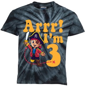 3rd Pirate Birthday Party Arrr IM 3 Three Years Old Kids Tie-Dye T-Shirt