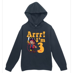 3rd Pirate Birthday Party Arrr IM 3 Three Years Old Urban Pullover Hoodie