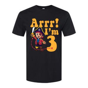 3rd Pirate Birthday Party Arrr IM 3 Three Years Old Softstyle CVC T-Shirt