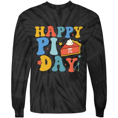 3.14 PI Day Pie Day Pi Symbol For Math Lovers Tie-Dye Long Sleeve Shirt