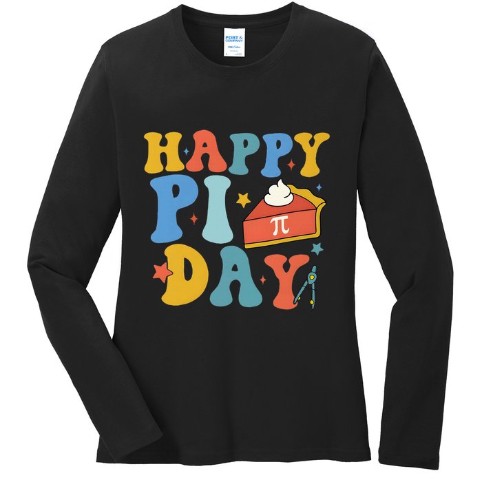 3.14 PI Day Pie Day Pi Symbol For Math Lovers Ladies Long Sleeve Shirt