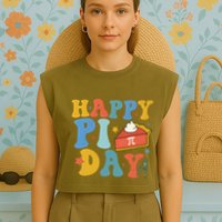 3.14 PI Day Pie Day Pi Symbol For Math Lovers Garment-Dyed Women's Muscle Tee