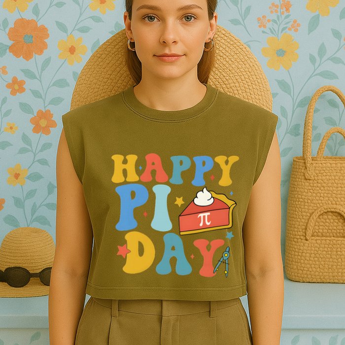 3.14 PI Day Pie Day Pi Symbol For Math Lovers Garment-Dyed Women's Muscle Tee