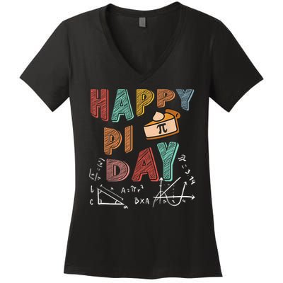 3.14 PI Day Pie Day Pi Symbol For Math Lovers Women's V-Neck T-Shirt