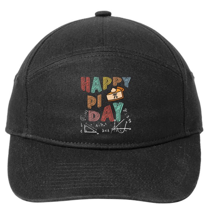 3.14 PI Day Pie Day Pi Symbol For Math Lovers 7-Panel Snapback Hat