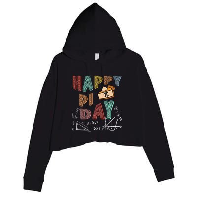 3.14 PI Day Pie Day Pi Symbol For Math Lovers Crop Fleece Hoodie
