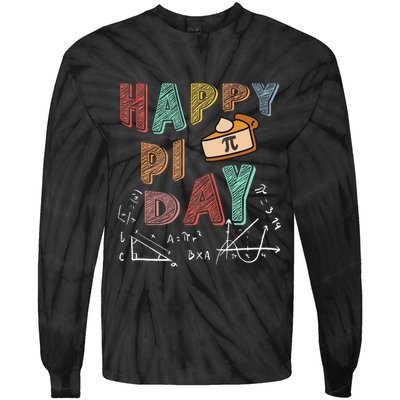 3.14 PI Day Pie Day Pi Symbol For Math Lovers Tie-Dye Long Sleeve Shirt