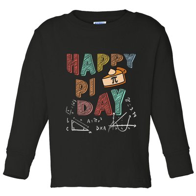 3.14 PI Day Pie Day Pi Symbol For Math Lovers Toddler Long Sleeve Shirt