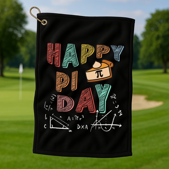 3.14 PI Day Pie Day Pi Symbol For Math Lovers Golf Towel