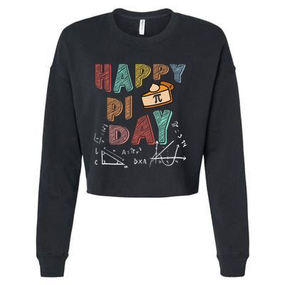 3.14 PI Day Pie Day Pi Symbol For Math Lovers Cropped Pullover Crew