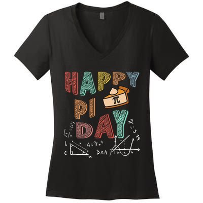 3.14 PI Day Pie Day Pi Symbol For Math Lovers Women's V-Neck T-Shirt