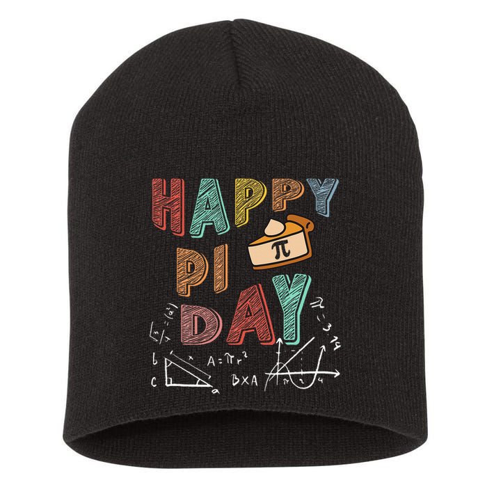 3.14 PI Day Pie Day Pi Symbol For Math Lovers Short Acrylic Beanie