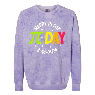 3.14 Pi Day Pie Day Pi Symbol For Math Lovers Colorblast Crewneck Sweatshirt