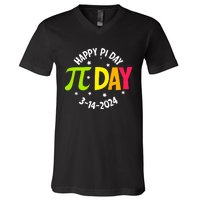 3.14 Pi Day Pie Day Pi Symbol For Math Lovers V-Neck T-Shirt