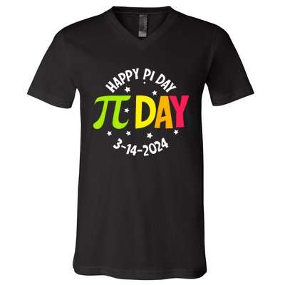 3.14 Pi Day Pie Day Pi Symbol For Math Lovers V-Neck T-Shirt