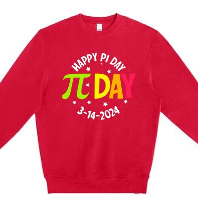 3.14 Pi Day Pie Day Pi Symbol For Math Lovers Premium Crewneck Sweatshirt