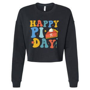 3.14 PI Day Pie Day Pi Symbol For Math Lovers Cropped Pullover Crew