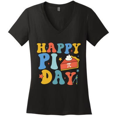 3.14 PI Day Pie Day Pi Symbol For Math Lovers Women's V-Neck T-Shirt