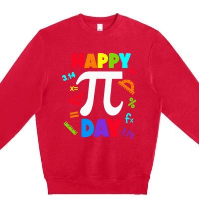 3.14 PI Day Pie Day Pi Symbol For Math Lovers Premium Crewneck Sweatshirt